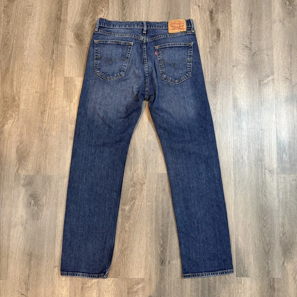 Levi's 505 Jeans Mens 34x32 Blue Taper Stretch Denim 90s Dad Americana Western